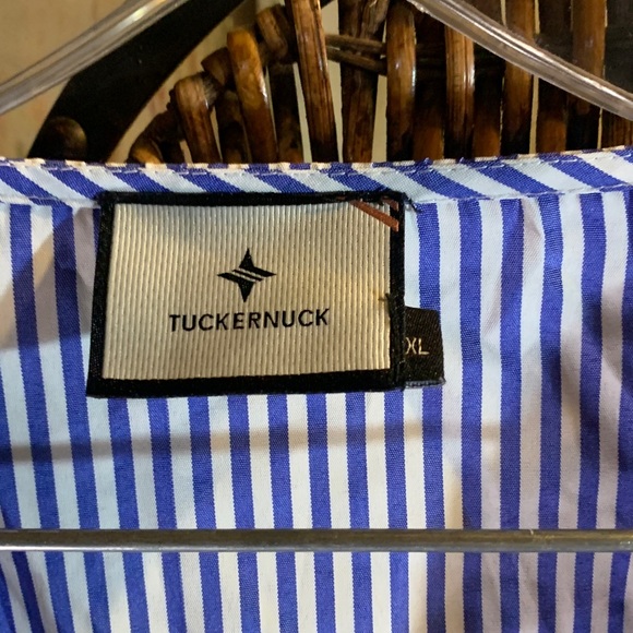 🚫SOLD🚫Tuckernuck Blue & White Striped Blouse Size XL - Picture 2 of 5